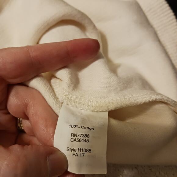 Madewell Mockneck Tie-Cuff Cotton Sweater Size Medium - Picture 8 of 9